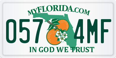 FL license plate 0574MF