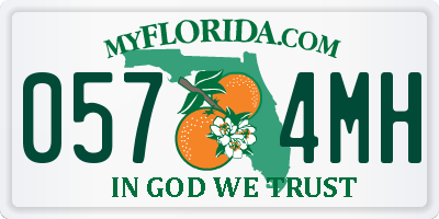 FL license plate 0574MH