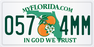 FL license plate 0574MM