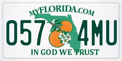 FL license plate 0574MU