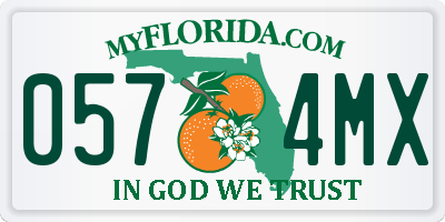 FL license plate 0574MX