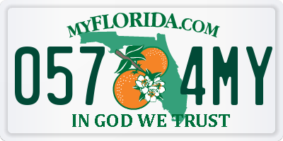 FL license plate 0574MY