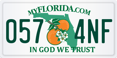 FL license plate 0574NF