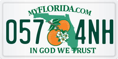 FL license plate 0574NH