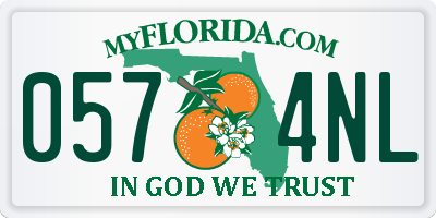 FL license plate 0574NL