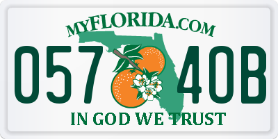 FL license plate 0574OB