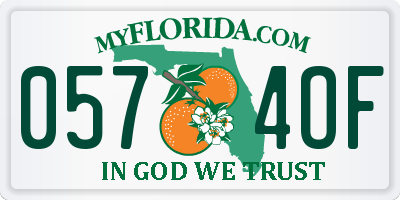 FL license plate 0574OF