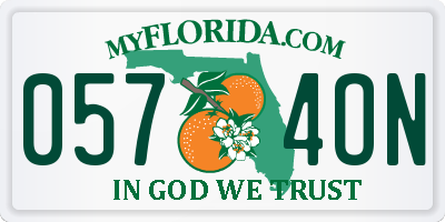 FL license plate 0574ON