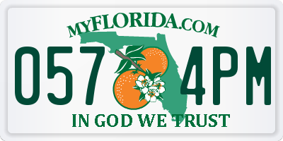FL license plate 0574PM