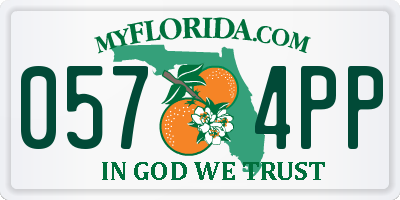 FL license plate 0574PP