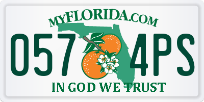 FL license plate 0574PS
