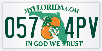 FL license plate 0574PV