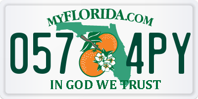 FL license plate 0574PY
