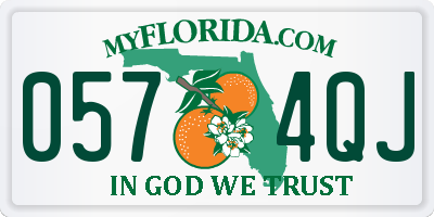 FL license plate 0574QJ