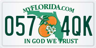 FL license plate 0574QK