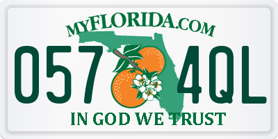 FL license plate 0574QL