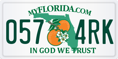 FL license plate 0574RK
