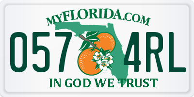 FL license plate 0574RL