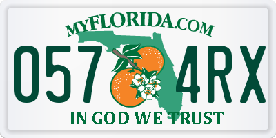 FL license plate 0574RX