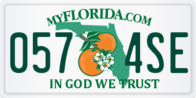 FL license plate 0574SE