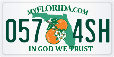FL license plate 0574SH