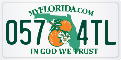 FL license plate 0574TL