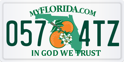 FL license plate 0574TZ