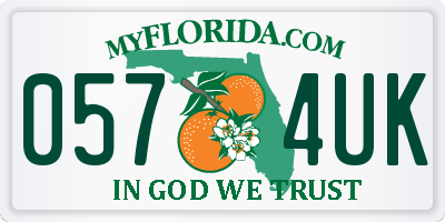 FL license plate 0574UK