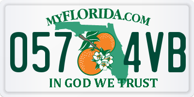 FL license plate 0574VB