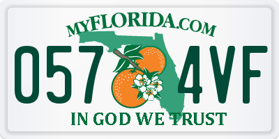 FL license plate 0574VF