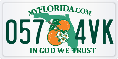 FL license plate 0574VK