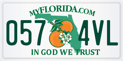 FL license plate 0574VL