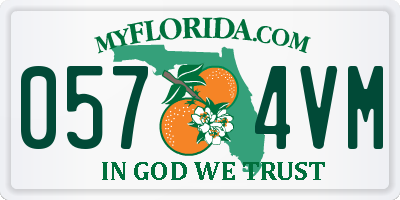 FL license plate 0574VM