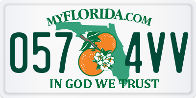 FL license plate 0574VV