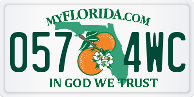 FL license plate 0574WC