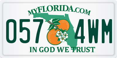 FL license plate 0574WM
