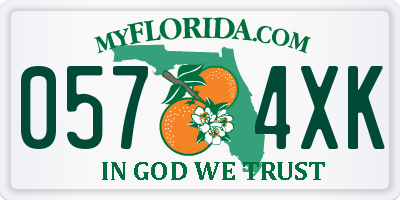 FL license plate 0574XK