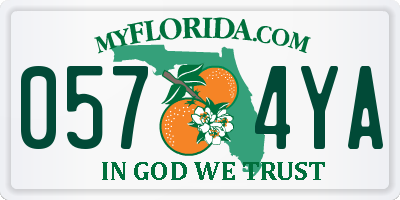 FL license plate 0574YA