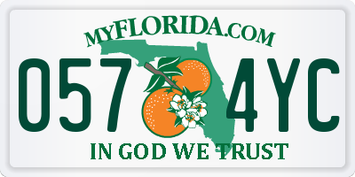 FL license plate 0574YC