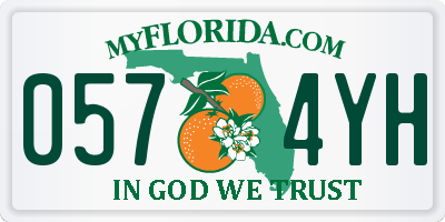 FL license plate 0574YH
