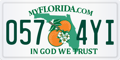 FL license plate 0574YI