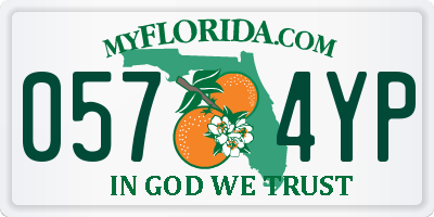 FL license plate 0574YP