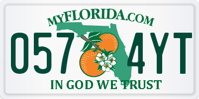 FL license plate 0574YT