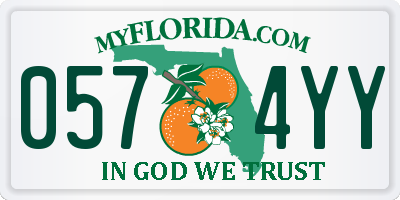 FL license plate 0574YY