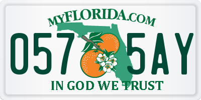 FL license plate 0575AY