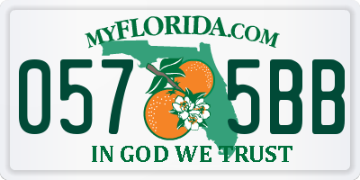 FL license plate 0575BB