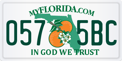 FL license plate 0575BC