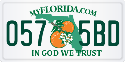 FL license plate 0575BD