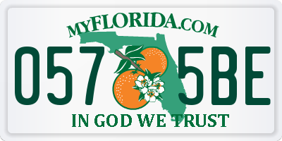 FL license plate 0575BE