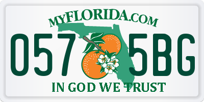 FL license plate 0575BG